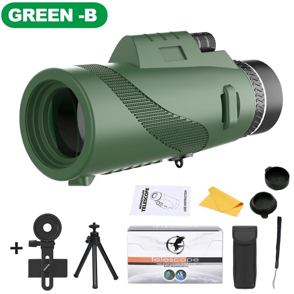 80x100 HD Teleskop 5000m Weitwinkel Faltbar Tragbar Zoom Für Jagd Camping Reise Mini Hohe Leistung Klare Sicht