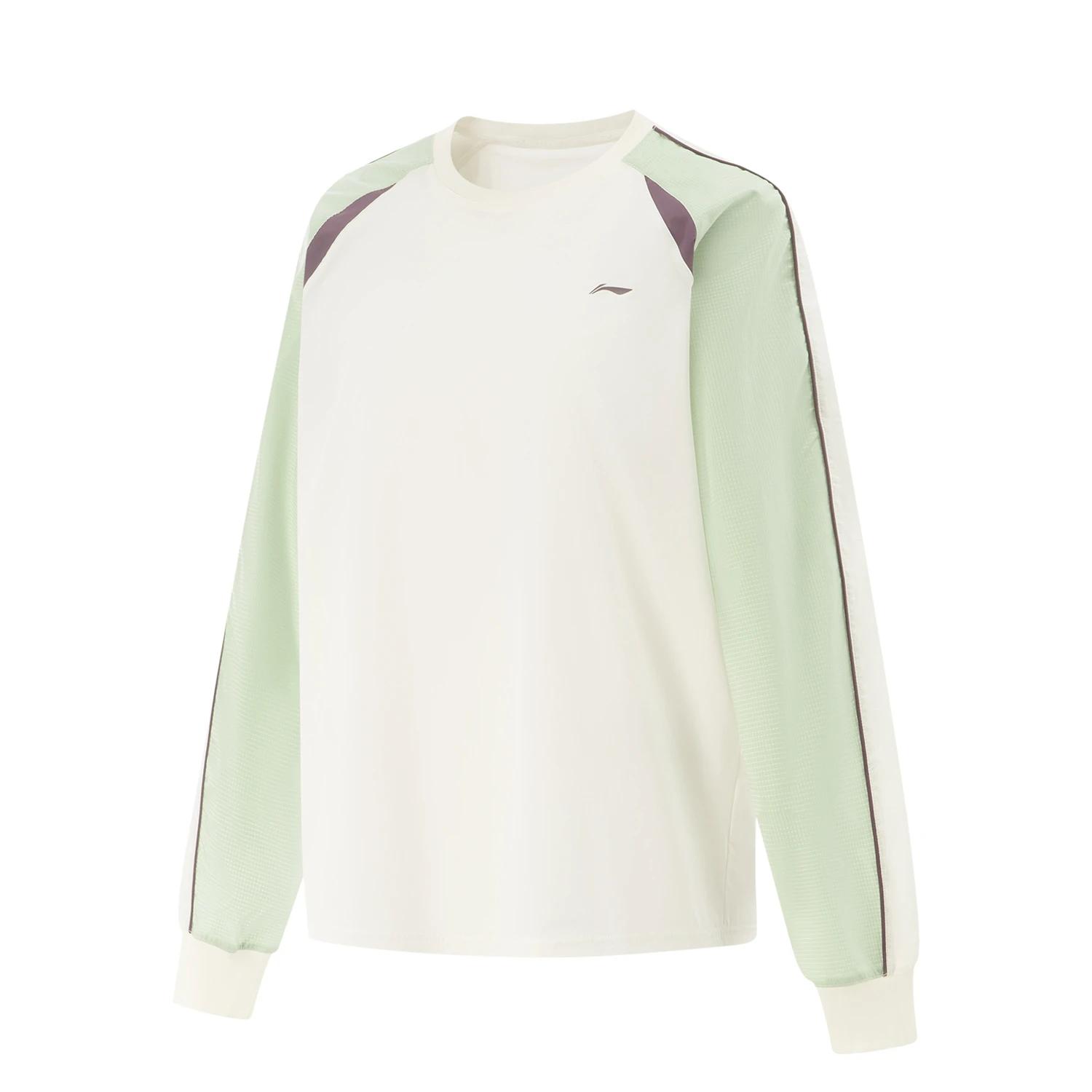 

Li-Ning Свободный свитшот реглан с цветными блоками, спортивный с длинным рукавом, женский свитшот AAEV004-3 S