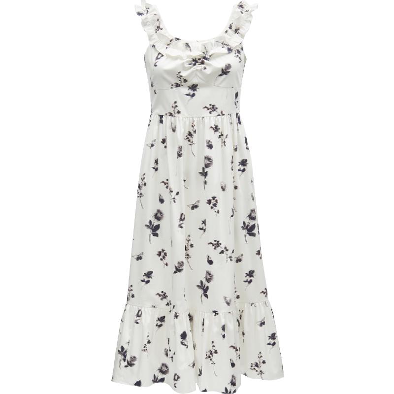 

Только женское весеннее платье-комбинация А-силуэта с принтом оленя H15 2024 M