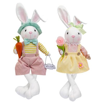 Easter Bunny Animal Toy Easter Sculpture Easter Party Decoration Realistic Easter Figures for Kitchen Office