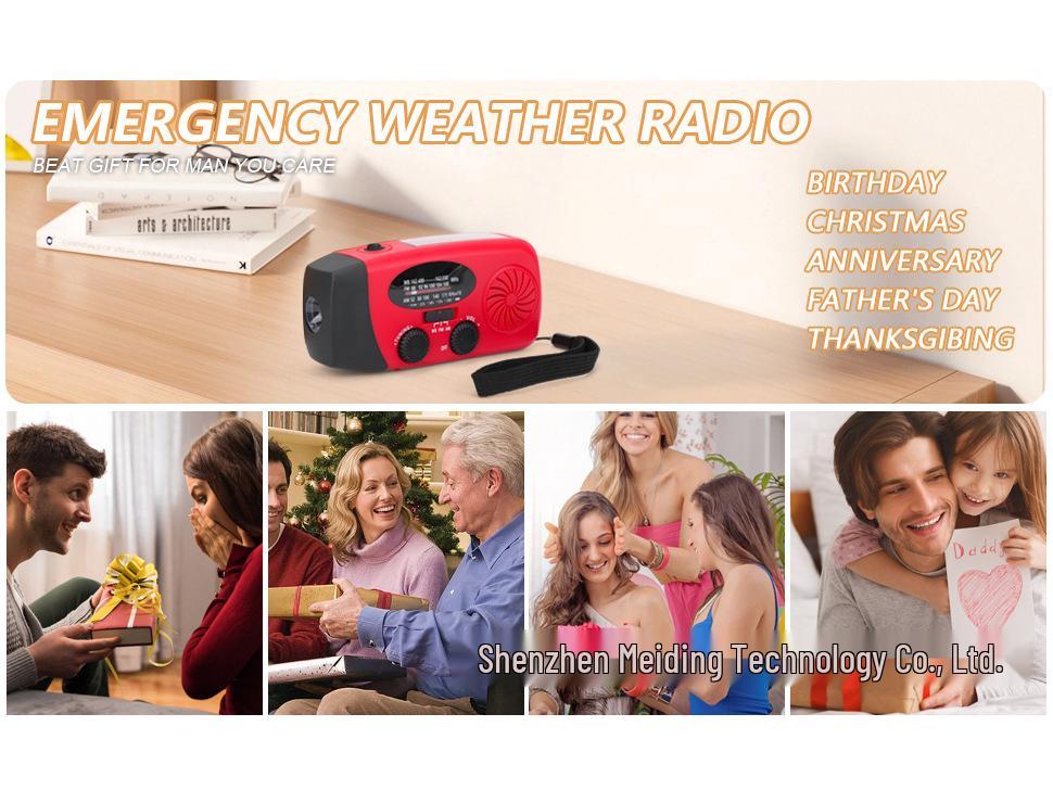 2025 Hand-Crank Solar Emergency Radio with NOAA Alerts