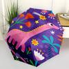 1pc Dinosaur Fantasy Automatic Open/Close Umbrella with One-Touch Button, Compact Folding Canopy, Sturdy 8-Rib Windproof Design S13