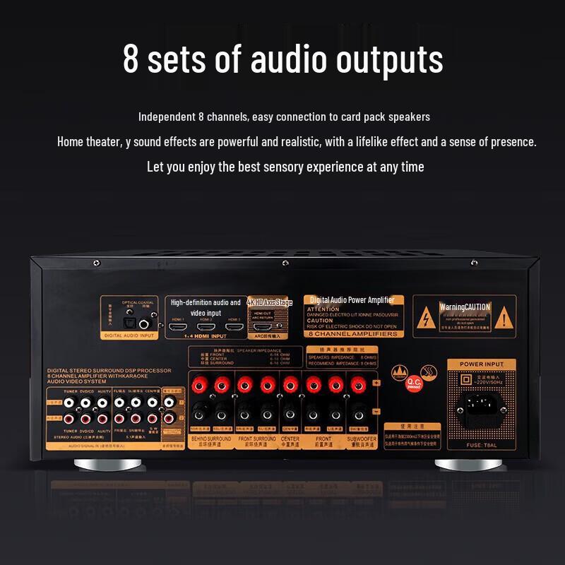 SANSUI DM-30A 5.1-Channel Home Theater Power Amplifier CN Plug (adapter Included)