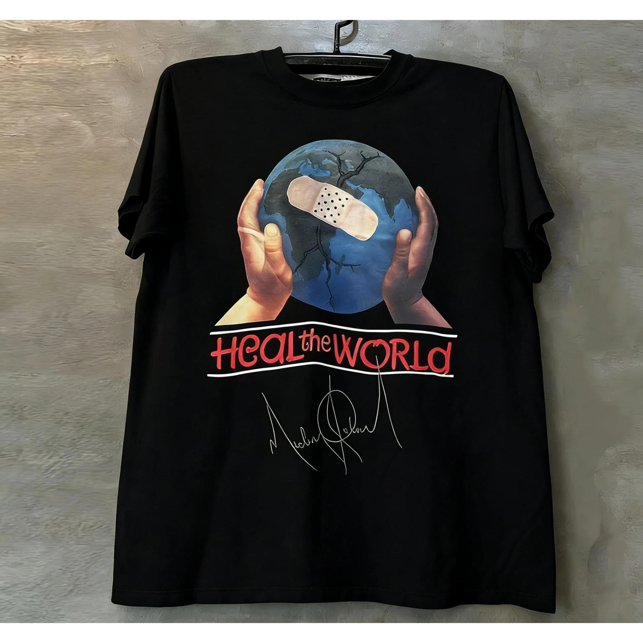 2026 Heal The World Michael Jackson Album Cover Unisex Short Sleeve Men s Women s Tshirts Tee Children s Adult Parent Child T Shirts 4XL