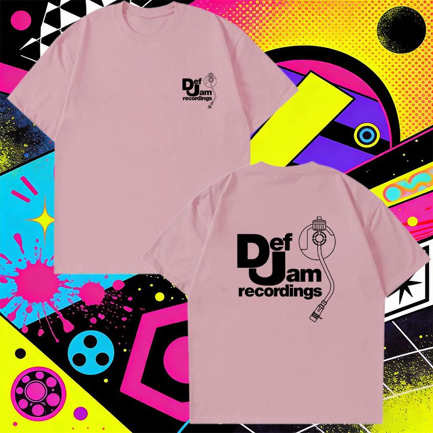 Heißer Verkauf Sommer Harajuku Streetwear Def Jam Recordings Grafik Kurzarm T-Shirt 100% Baumwolle Unisex Unisex Lässig Vintage T-Shirt