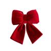 Large 3D Red Velvet Bow Christmas Decoration for Trees & Window Display