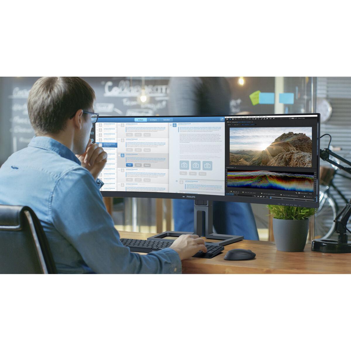Philips 45B1U6900C Curved Monitor 5120x1440 75Hz Schwarz schwarz