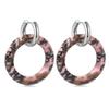 Natural Gemstone Woman Earrings Oversized Hoop Stainless Steel Earrings Wedding Party Jewelry Gifts Women's Fine Jewelry