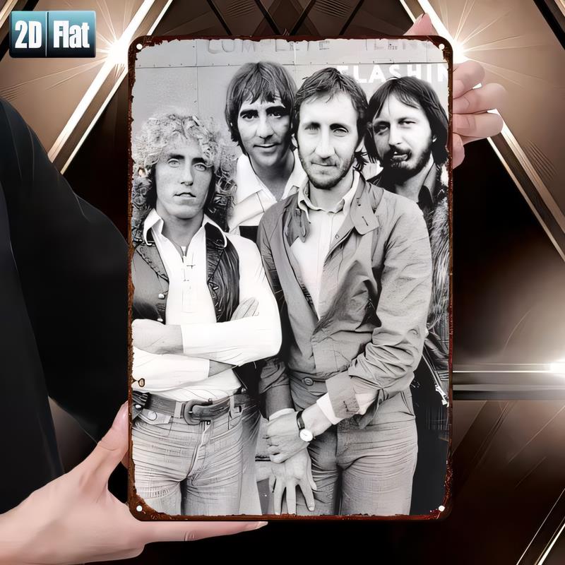 Tin Sign Vintage Music Band Photo Wall Plaque D Retro Poster Metal Tins Decor for Man Cave Bar Cafe Garage Home Wall Art   Rust