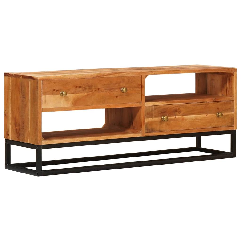 TV Stand Natural 110 X 30 X 44 Cm Solid Acacia Wood
