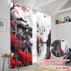 2pcs,2D Plane Printing Curtains Mountain Serenity Versatile Fabric (without Rod) Home Decor Ldeal for Kitchen Living Room Office