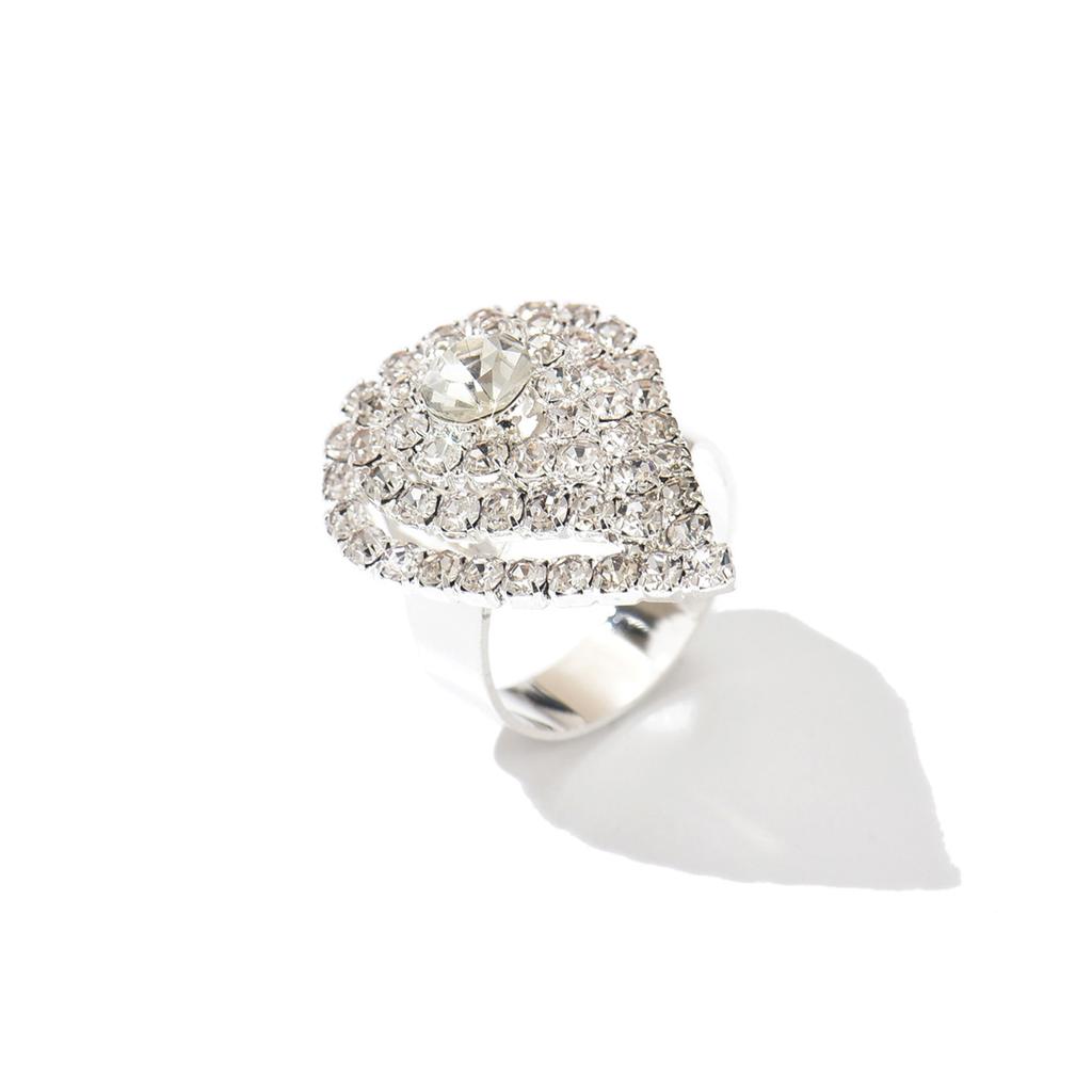 Europäischer und amerikanischer grenzüberschreitender High-End-Funkelnder Strassring, geometrischer Designring für Damen, Ring
