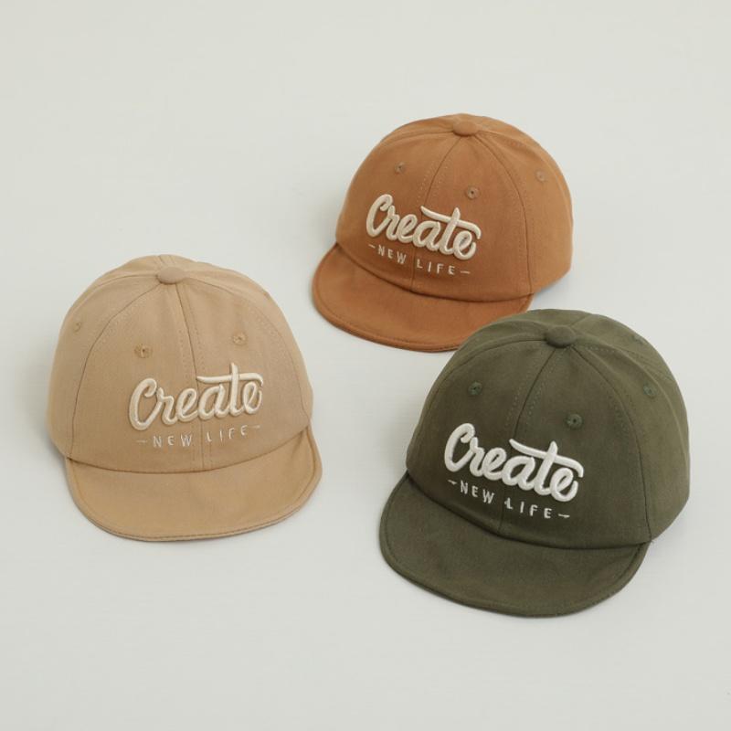 Baby Peaked Cap Baseball Hat Embroidered Letters Soft Brimmed Sunhat Kids Hat