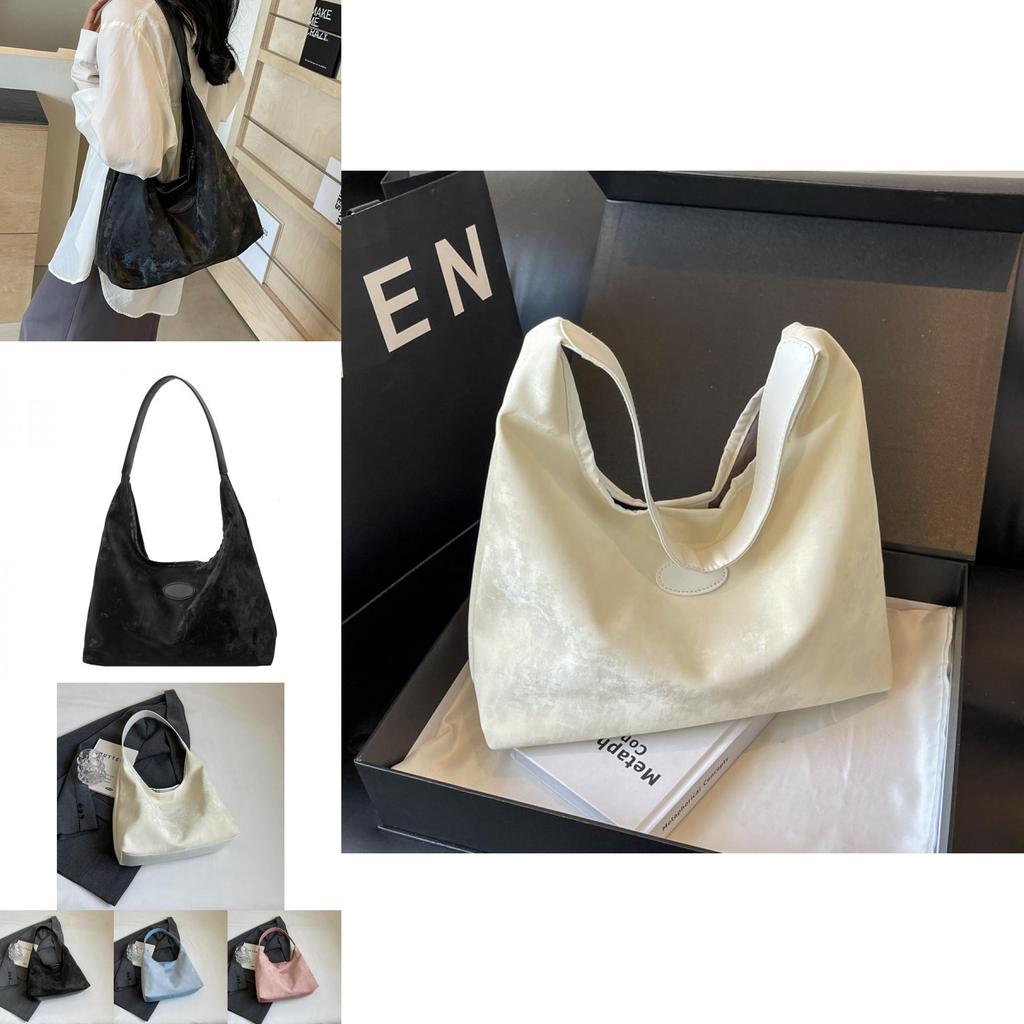 Stylish Retro Commuter Shoulder Bag For Women Spacious Pu Tote Bag For Daily Use