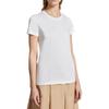 Moncler Solid Color Round Neck Regular Fit Short Sleeve T-Shirt Women Tops White J1-093-8C73200-V8058-033