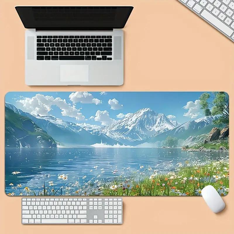 Brand Xl Gaming Mouse Pad Iron Art Desk Mat NonSlip Washable Rubber Backing Thick Dynamic Art Pc Keyboard Office Study