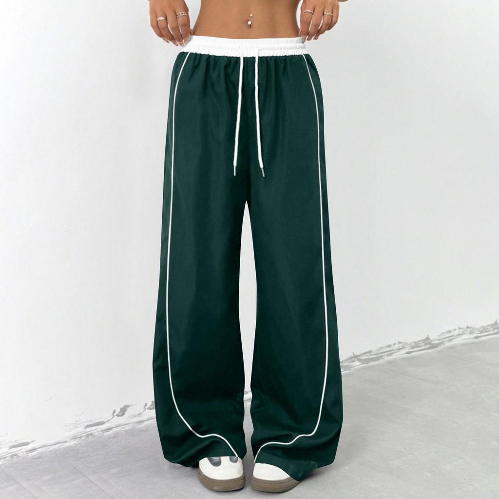Women's Waterproof Quick Drying Paratrooper Pants, Wide Leg Pants, Solid Color Casual Sports Pants