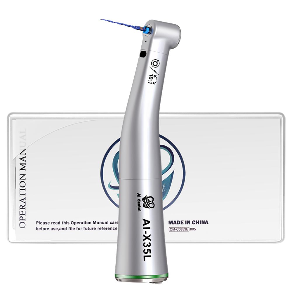 Dental Contra Angle Handpiece AI-X35L 10:1 Reduktion 60º vridande fram- och återgående rörelse med fiberoptik