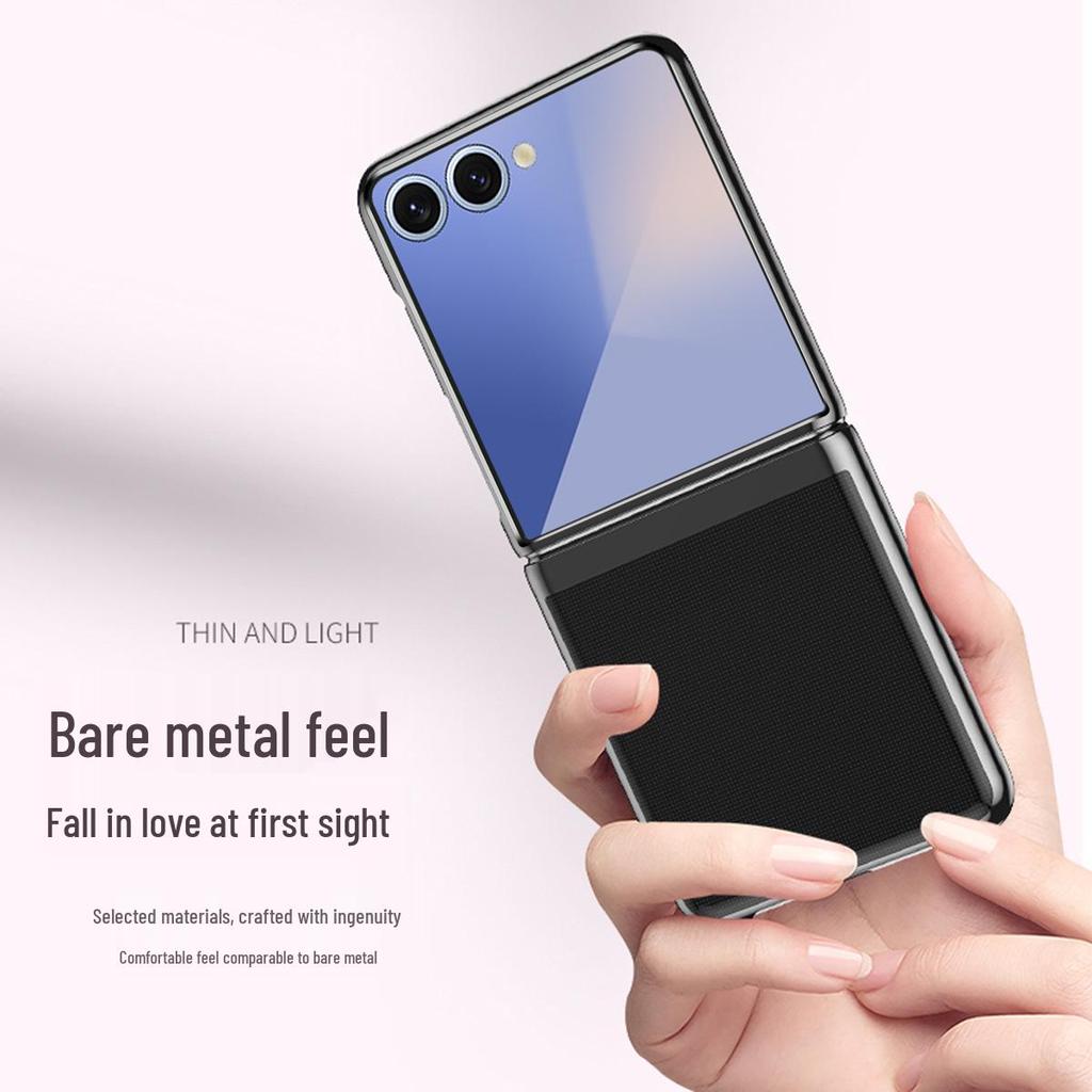 Samsung Z Flip7 Transparent Electroplated Protective Phone Case for Galaxy Z Flip 3/4/5/6
