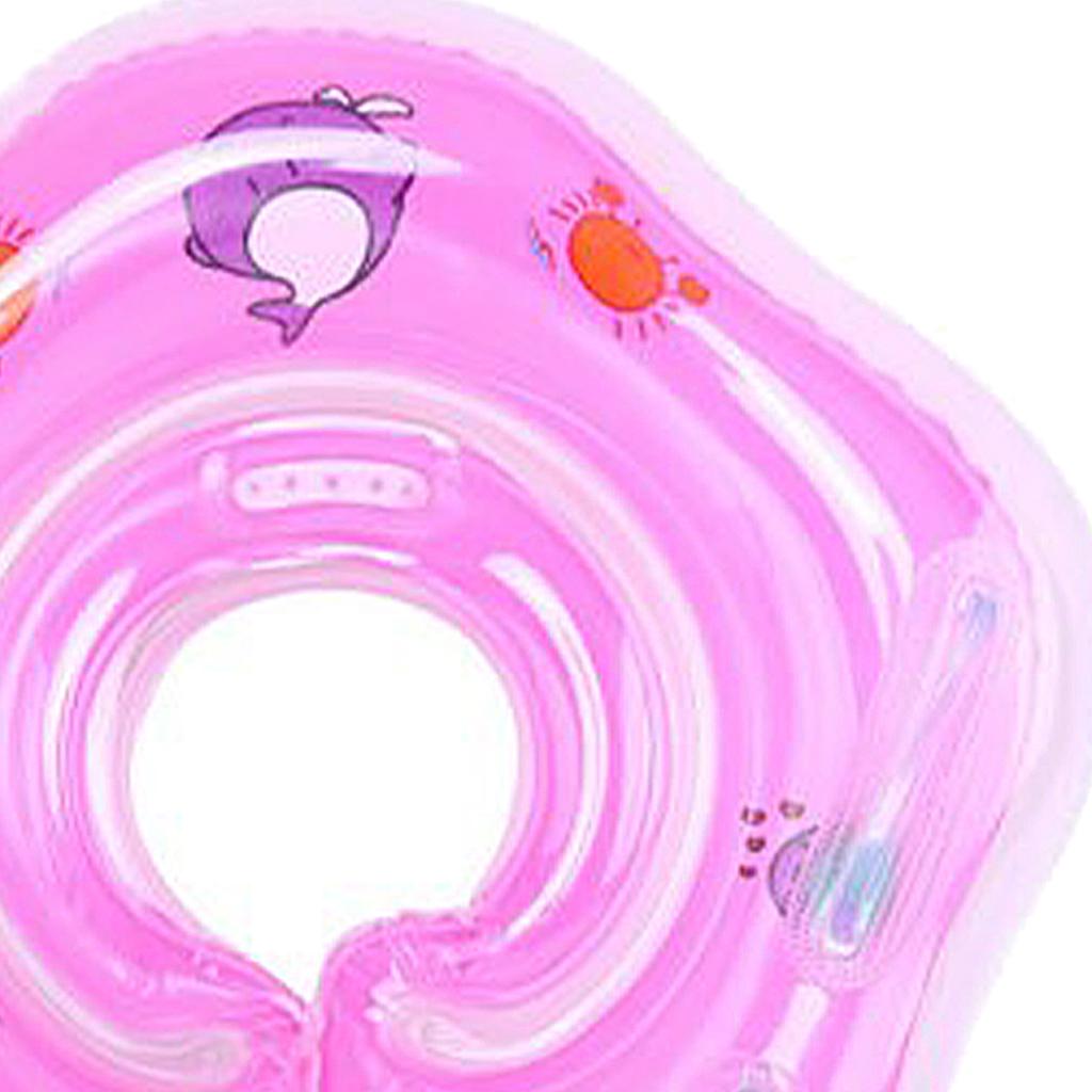 Infant Neck Float Double Air Nozzle PVC Double Air Bag Leakage Proof Infant Swimming Neck Ring for