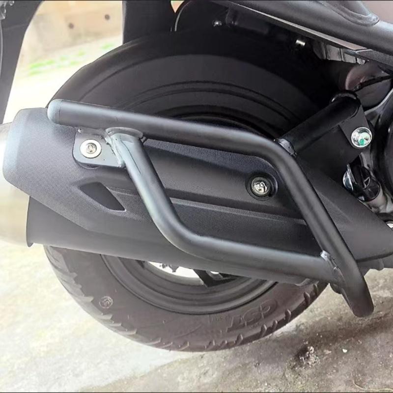 Haojue AFR125 Exhaust Crash Bars Bumper Kit HJ125T-27: Front & Rear Guards