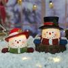 Resin Christmas Statues Cartoon Snowman Ornament Home Interior Snowman Figurines  Holiday