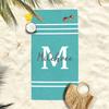 Personalized Striped Beach Towel Custom Name/Logo Oversized Microfiber Towel Summer Party Gift for Beach Swimming Bath Sports