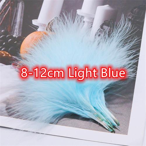 8-12cm Colored Plumas Natural Turkey Marabou Feather Fluffy Plume Wedding Dress Party DIY Decorations Handicraft Accessories