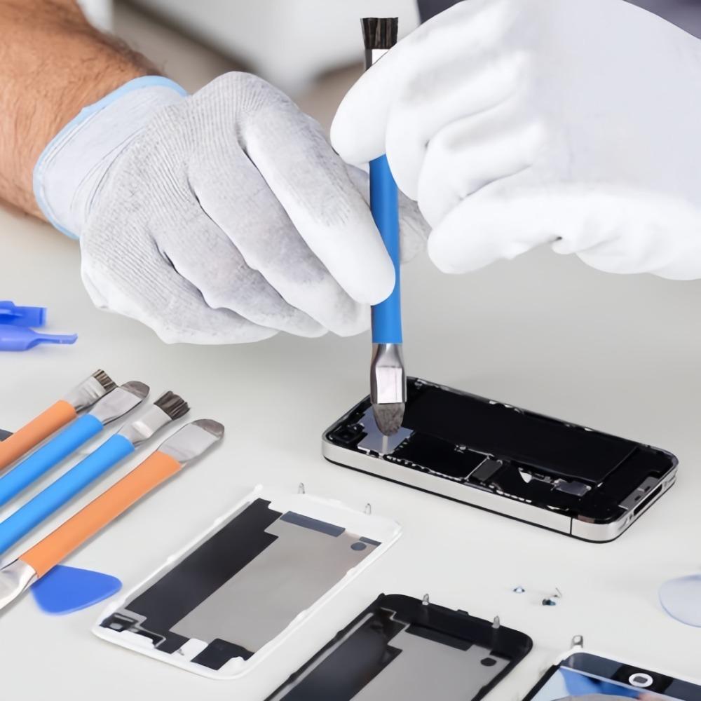 Sichere Stahl-Draht-Doppelkopf-Bürste Antistatisch Motherboard PCB Reinigungsbürste Handy Reparatur Werkzeugsatz Für IC-Kleberentfernung