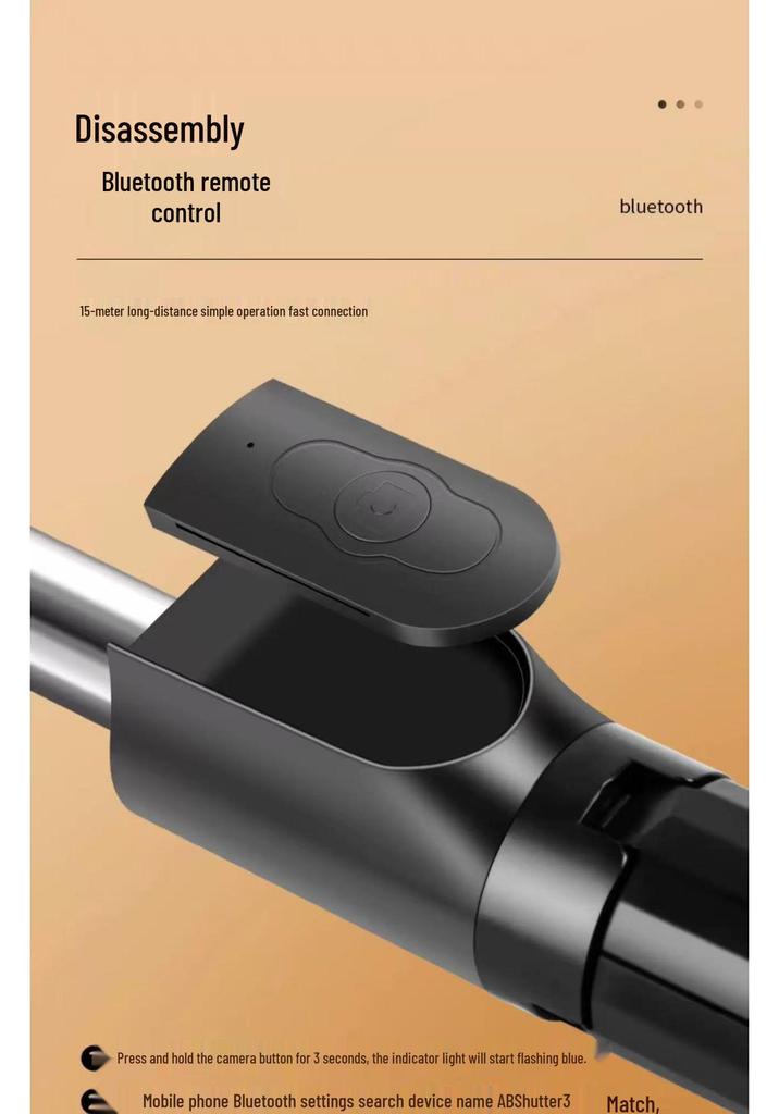 Universal Handheld Selfie Stick Tripod with Bluetooth Remote and Anti-Shake for Photography and Live Streaming