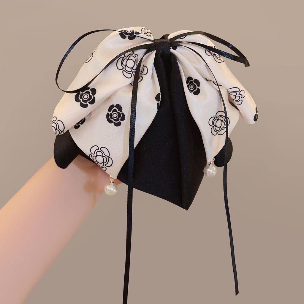 Pince à Cheveux de Luxe Nœud Strass Ciel Étoilé - Accessoire Pince Requin Volumisante