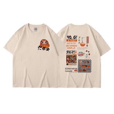 2025 Summer Japanese Harajuku Style Loose Street Tide Ins Print Short-sleeved T-shirt Female Casual Students Versatile Tops