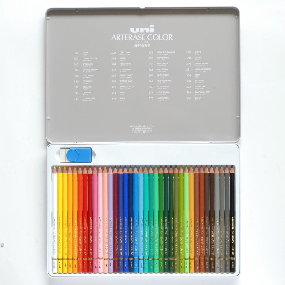 Mitsubishi Pencil erasable colored pencils UniArt Therese Color 36 colors UAC36C