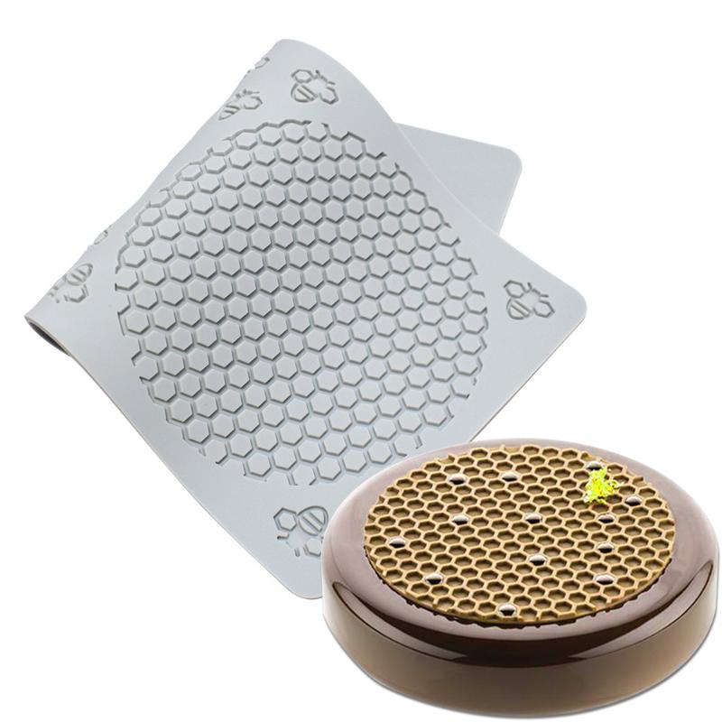 Honeycomb Silicone Mould Chocolate Mould DIY French Pastry Lace Decoration Mesh Mousse Cake Mold Platter Fondant Lace Cushion