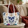 Mystic Skull Print Shoulder Bag Fashion Casual Portable Large Capacity Daily Tote Handbag