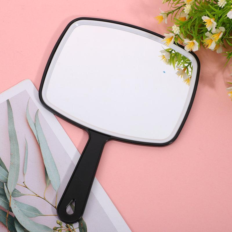 Portable Square Vanity Mirror with Simple Handle - Desktop Makeup Mirror with Logo Printing Option чёрный