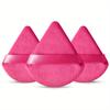 3pcs Triangular Powder Puff, Soft and Comfortable, Suitable for Loose Powder and Body Powder, Dry and Wet Dual-use, Makeup Tool, Beauty Tool