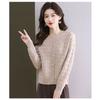 Knitted Cardigan Jacket Loose Round Neck Sweater Autumn and Winter Solid Color Button Fashion Top