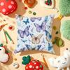 Watercolor Butterfly Cushion Cover Soft Short Plush DoubleSided Printing Home Decor Machine Washable Pillow Case Gift