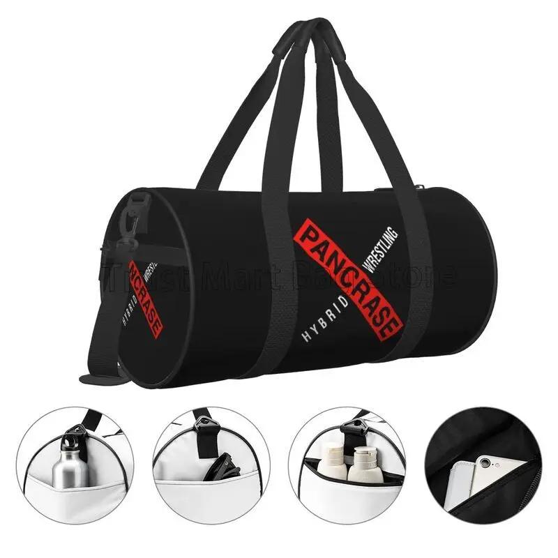 Pancrase Hybrid Wrestling Print Travel Duffel Bag Waterproof Sports Gym Bag Carry On Luggage Bags Weekender Overnight Tote Bags