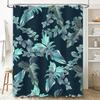 Outdoor Floral Print Shower Curtain Fabric Waterproof Bath Decor Home Decoration Waterproof Window Treatment Panel