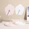 1pc Cream Flower Desktop Makeup Mirror High Definition RotatableDressing Table Mirror for Office Student Dormitory