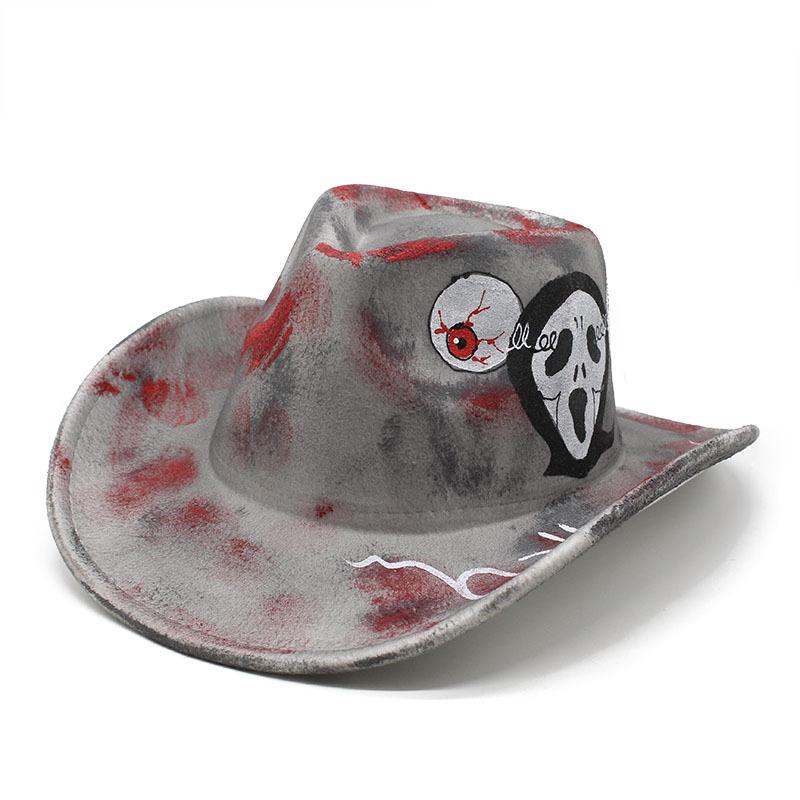 Halloween Tag Hut Party Bemalter Ball Showhut Geisterfest Requisite Weihnachten Cowboy Schneemann Muster