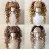 Synthetic Princess Cut Double Ponytail Lolita Wig with Bangs Girl Ombre Blonde Brown White Gray Cosplay Halloween Harajuku Wig