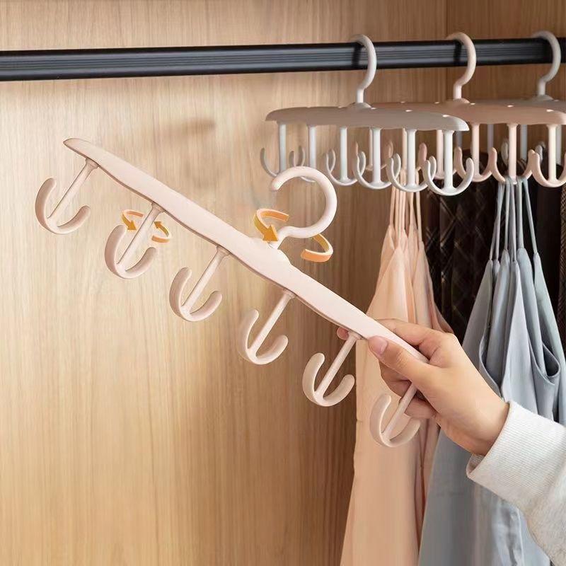 Space-Saving 12-Hook Rotating Hanger - Ideal for Ties, Underwear, Vests, and Skirts | A Portable Organizer Suitable for Dorms and Home Storage.