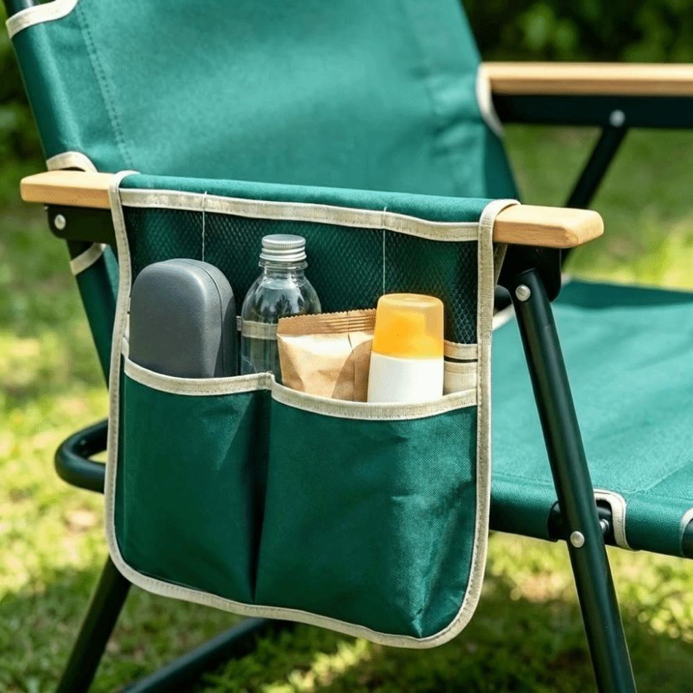 Wear-resistant Camping Chair Organizer Side Pockets Multi-pocket Tool Bag Sofa Recliner