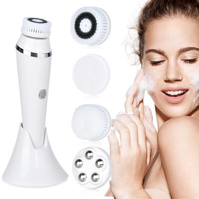 4-in-1-elektrische Gesichtsreinigungsbürste, wasserdichtes Gesichtsmassagegerät, Gesichtsreinigungsgerät zur Tiefenreinigung, Entfernung von Mitesserporen