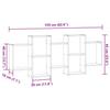 Wall Shelf Brown Oak Effect 159 x 18 x 65 cm Engineered Wood