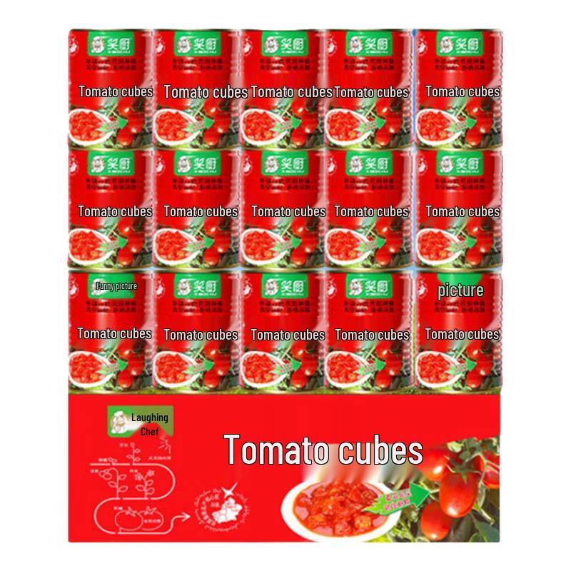 XIAOCHU Xinjiang Tomato Chunks 320g x 15 Cans (Low-Fat, Low-Sugar)