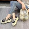 Foreign Trade Small Fragrant Wind Fisherman Shoes Female Summer 2024 New Mesh Surface Breathable Rhindiamonds Bow Pearl Leisure